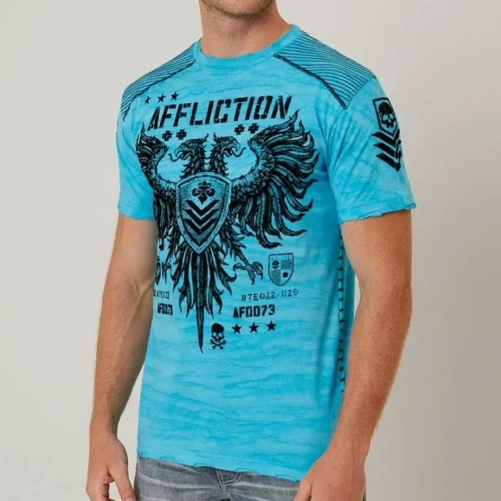 Affliction Distressed  T-Shirt Men's 3XL
